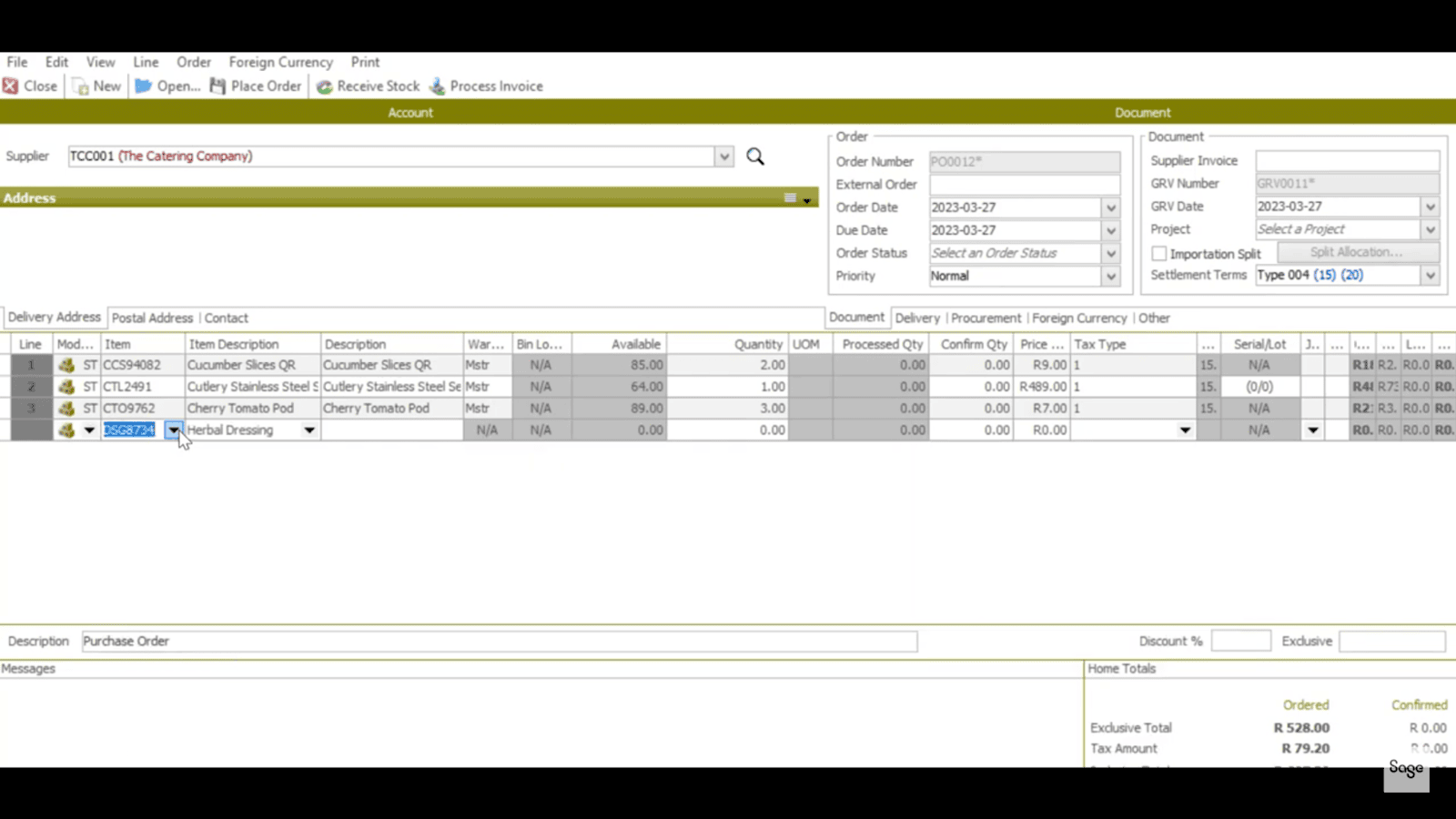 Automate Purchases in Sage 200 Evolution