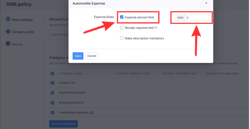 Expense Policies in Zoho Expense