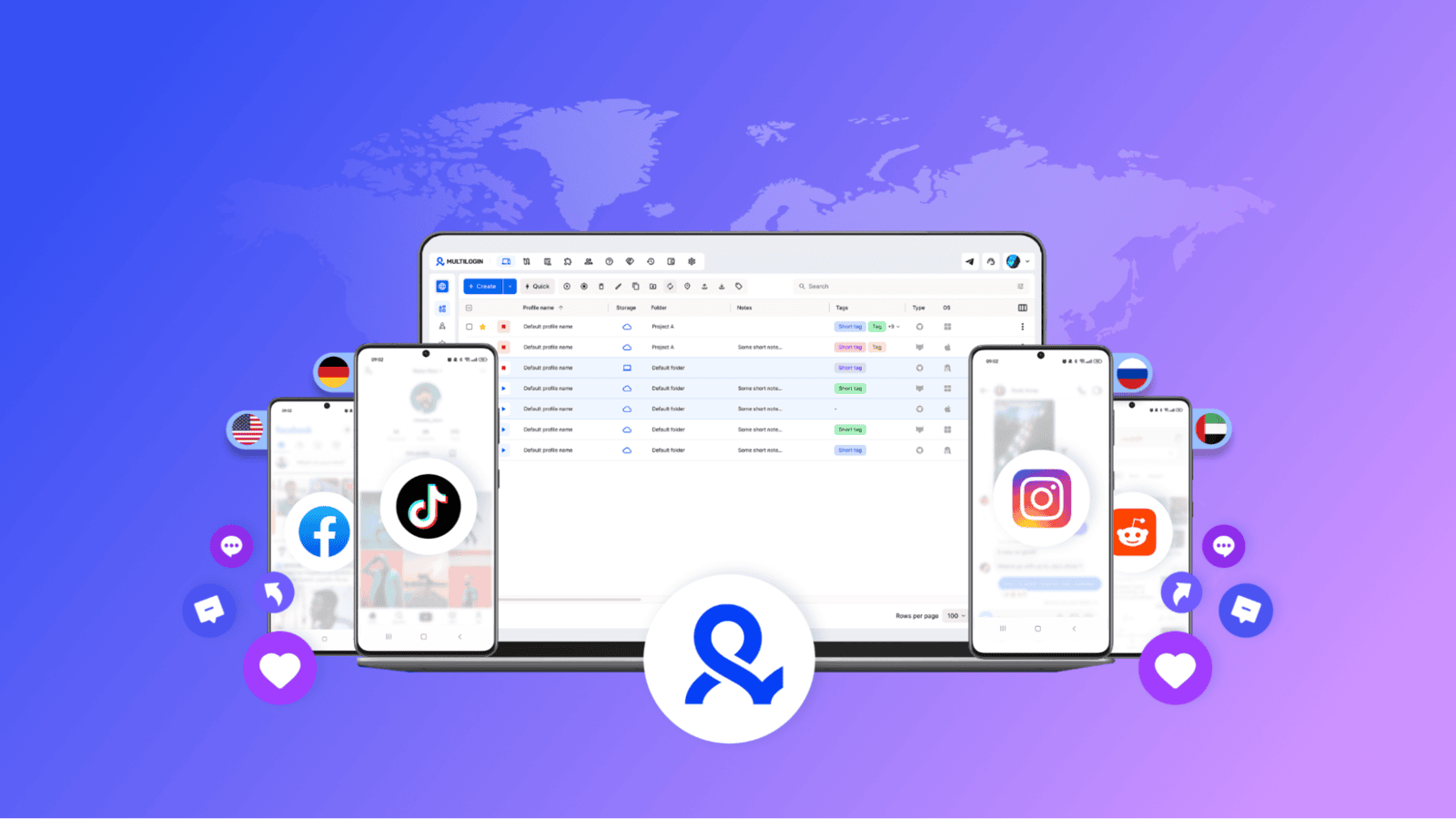 Screenshot image of Multilogin on a desktop and mobile systems