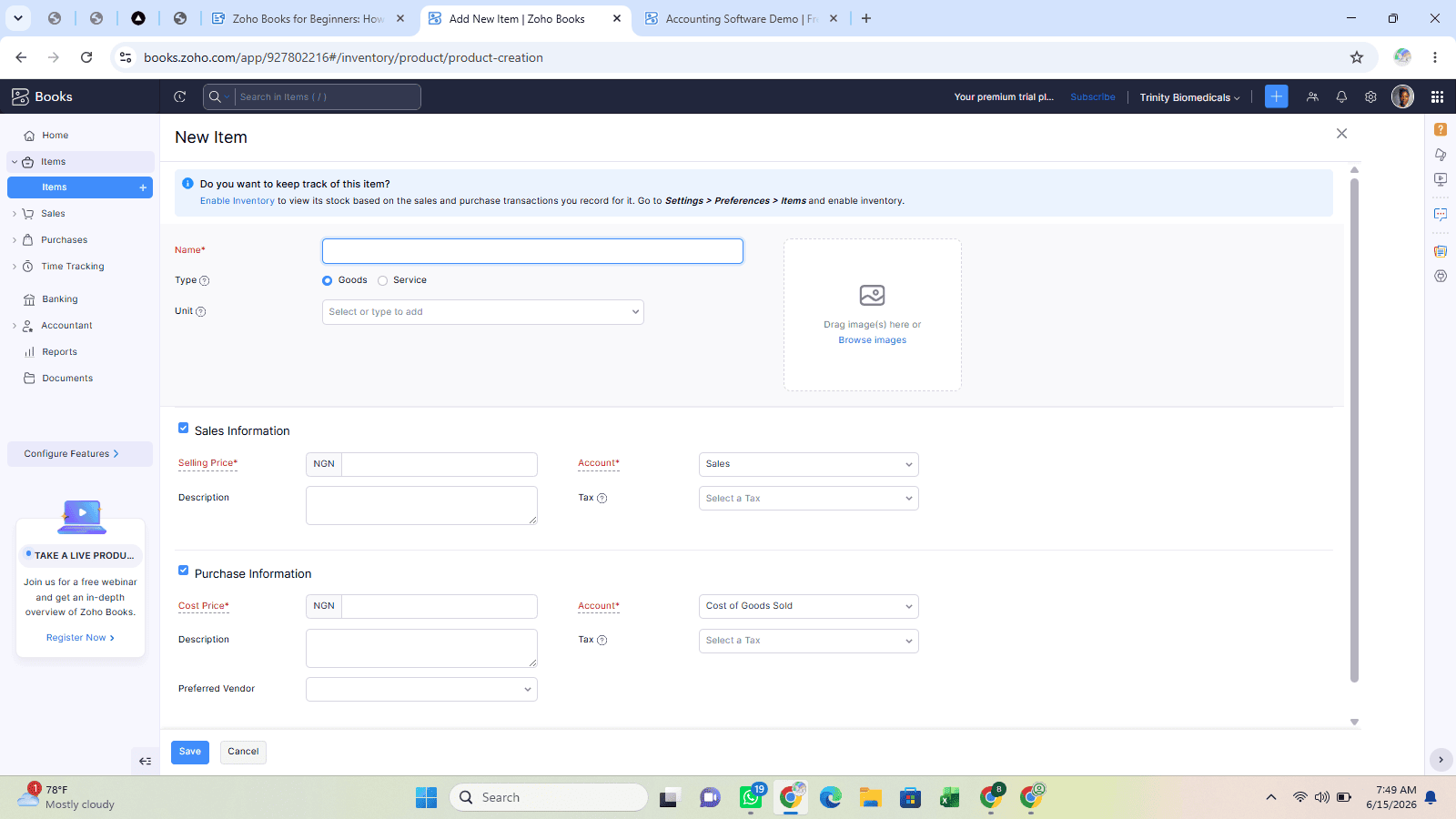 Create Your Products or Services