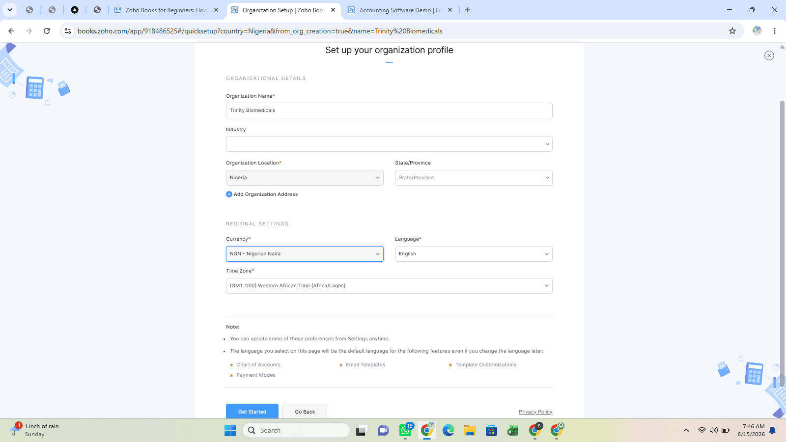 Create Your Zoho Books Account