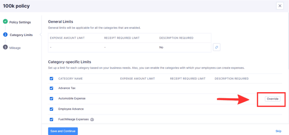 Expense Policies in Zoho Expense